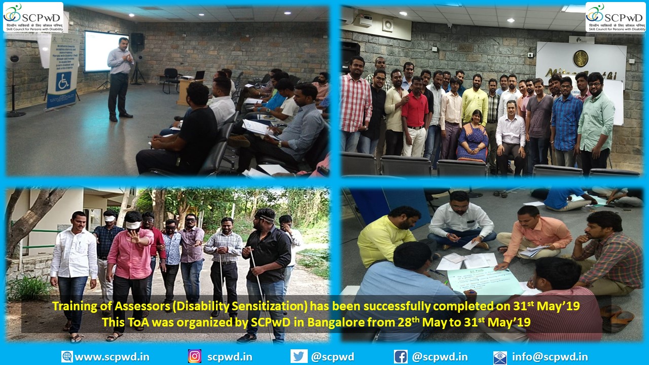 Training of Assessors in Bangalore - 28th May'19 to 31st May'19